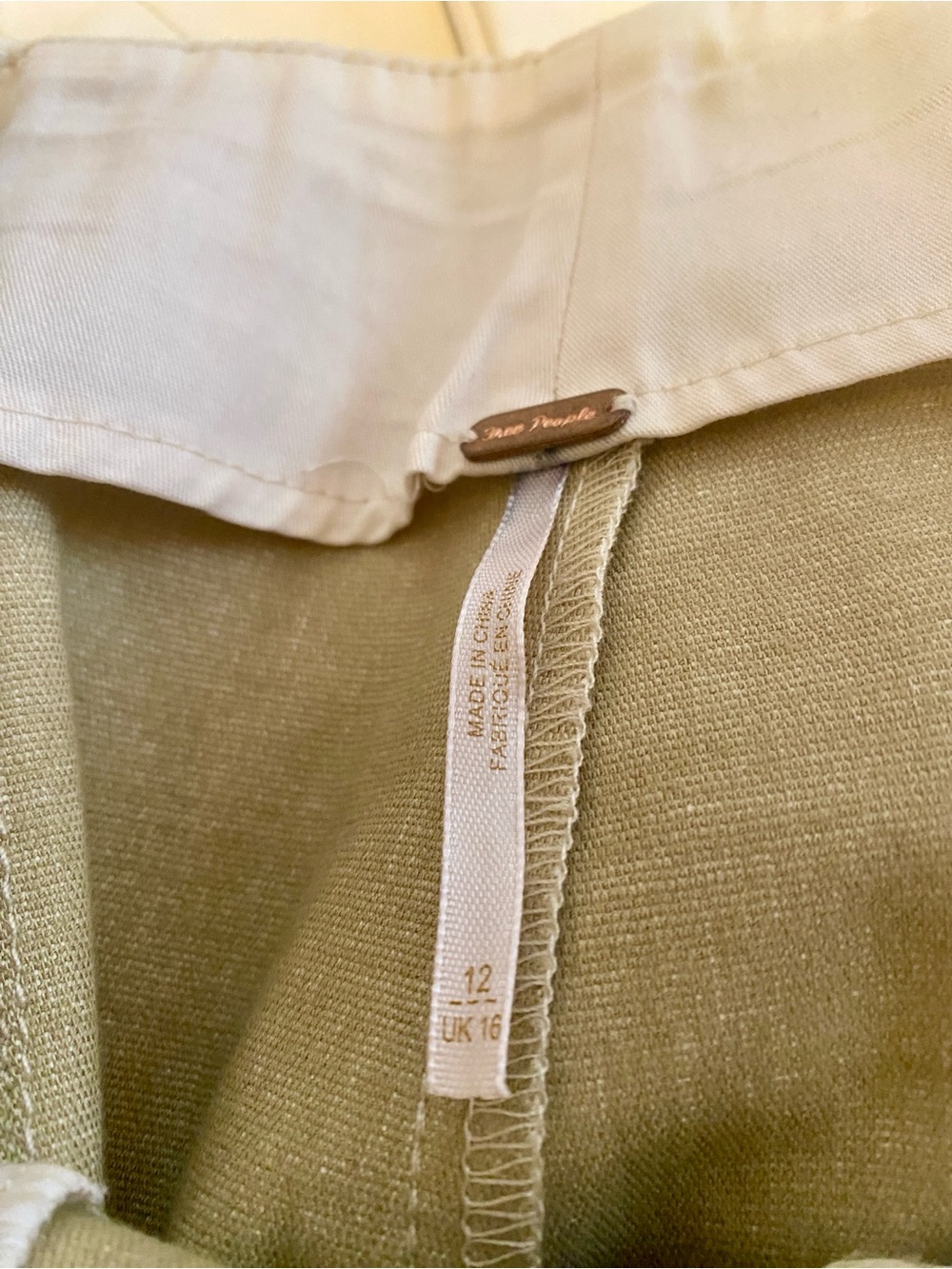 Free People Cecily Faux Leather High Rise Pants Ivory 12 - Picture 11 of 14